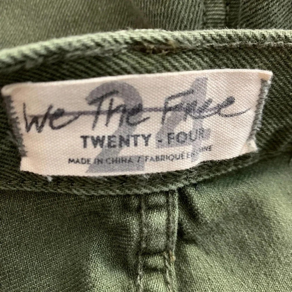 Free People Caroline Cutoff‎ Denim Shorts Green - Picture 10 of 11